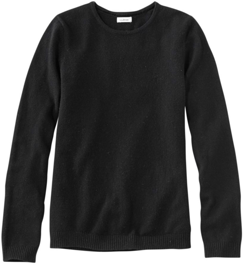 Women's Classic Crewneck Cashmere Sweater Classic Black 3X L.L.Bean