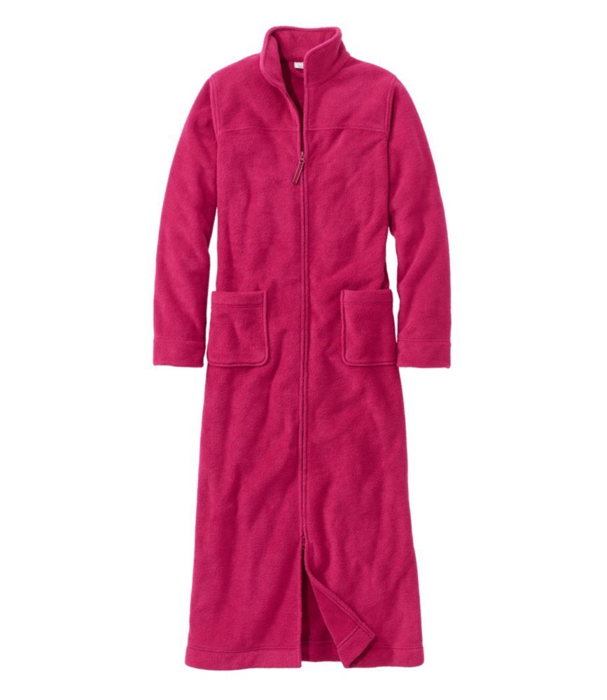 Women's Winter Fleece Robe, Zip-Front Deep Raspberry Extra Large L.L.Bean
