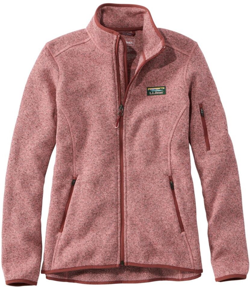 Women's L.L.Bean Sweater Fleece Full-Zip Jacket Field Rose Small