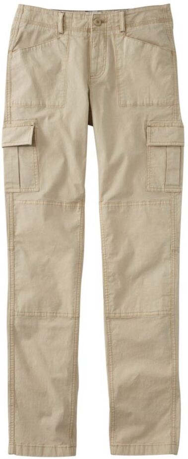 Women's Stretch Canvas Cargo Pants, Mid-Rise Straight-Leg Boulder 10, Twill L.L.Bean