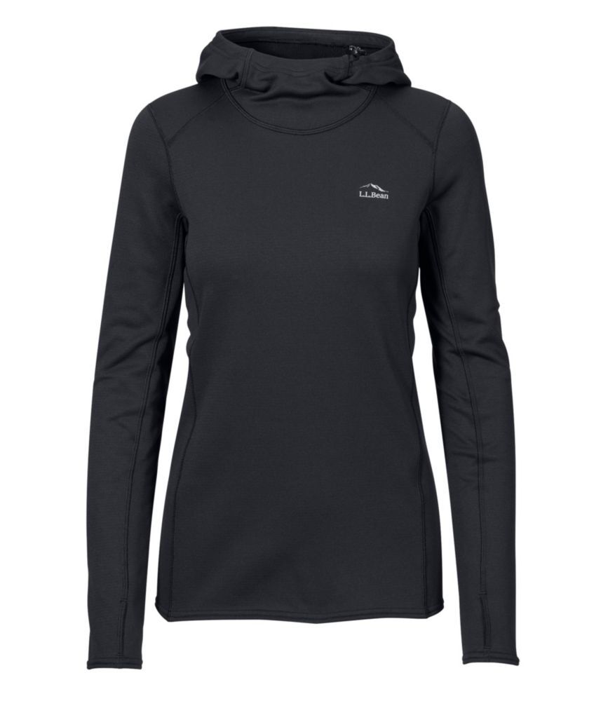 Women's L.L.Bean Heavyweight Base Layer - Long Underwear Hoodie Black Extra Small, Synthetic/Plastic