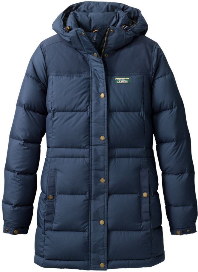 Women's Mountain Classic Down Parka Nautical Navy 1X, Synthetic/Nylon L.L.Bean