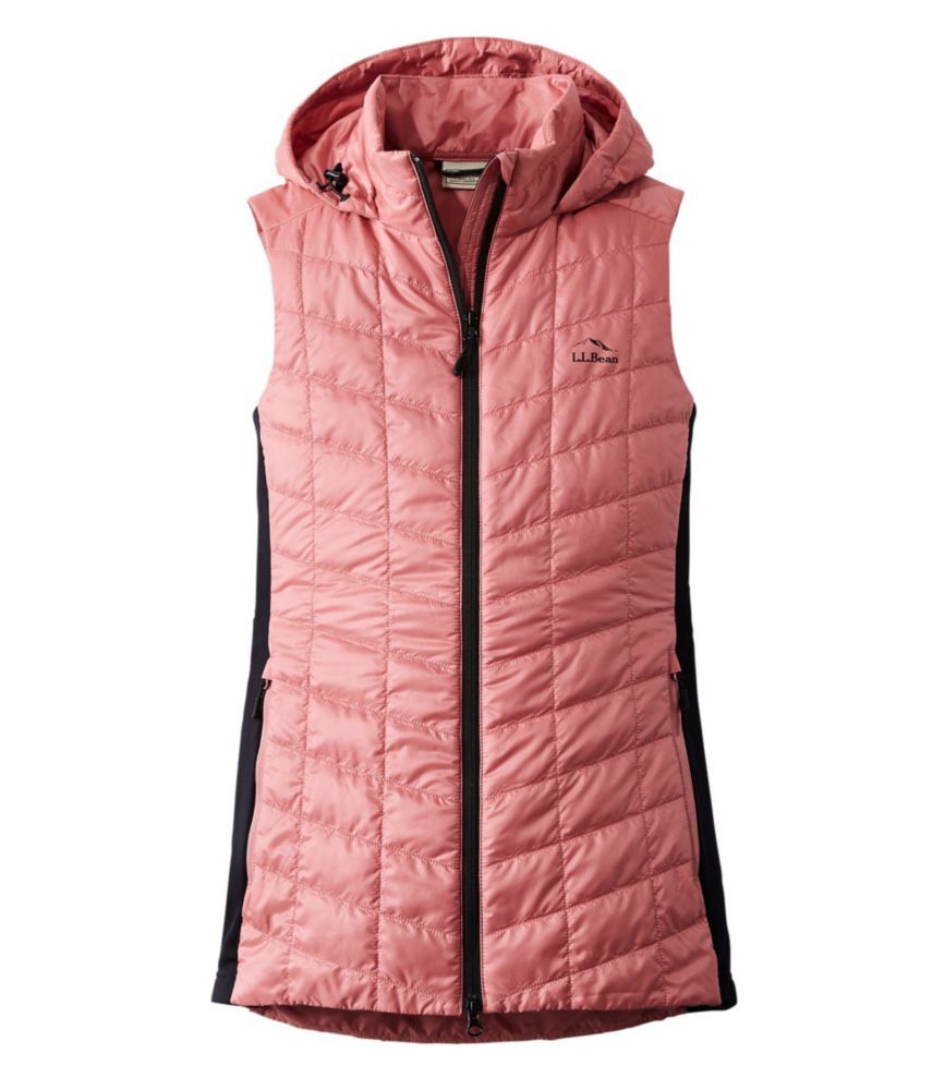Women's PrimaLoft Packaway Long Vest Rose Wash 3X, Synthetic/Nylon L.L.Bean