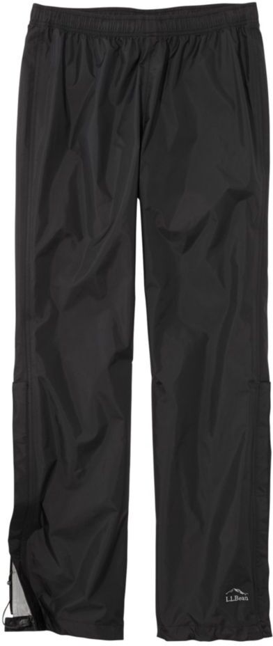 Women's Trail Model Rain Pants Black Large, Synthetic/Nylon L.L.Bean