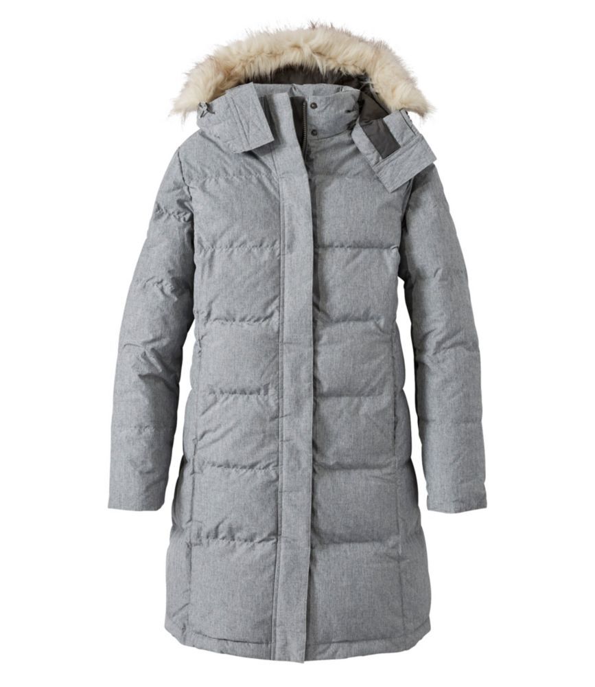 Women's Ultrawarm Winter Coat, Three Quarter Length Graphite Heather 1X, Polyester/Nylon L.L.Bean
