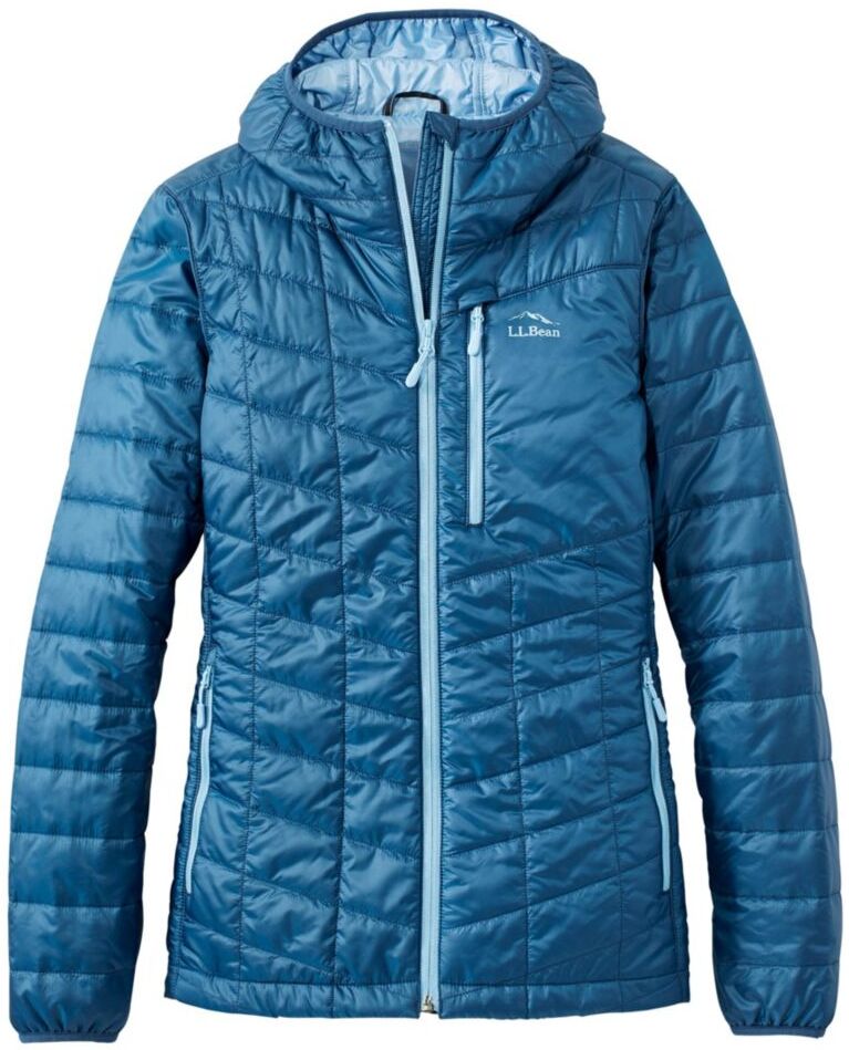 Women's PrimaLoft Packaway Hooded Jacket Dark Marine Blue 2X L.L.Bean