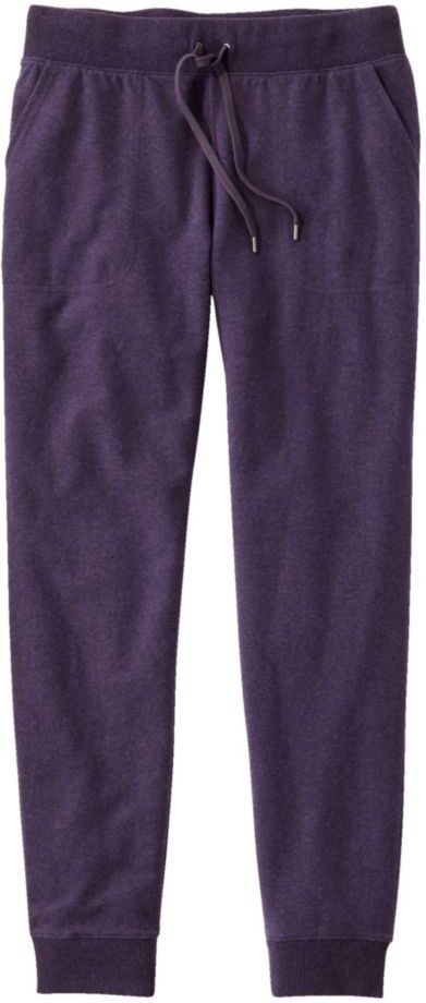 Women's Ultrasoft Sweats, Drawstring Jogger Darkest Purple Heather Medium, Cotton L.L.Bean