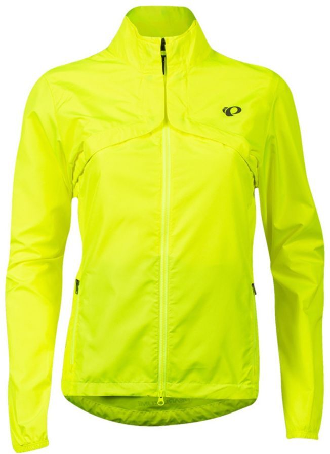 Women's Pearl Izumi Quest Barrier Convertible Cycling Jacket Screaming Yellow/Turbulence Extra Large, Synthetic