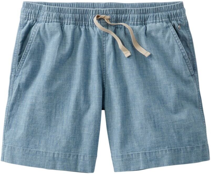 Women's Lakewashed Dock Shorts, Mid-Rise Chambray 12, Cotton Blend L.L.Bean