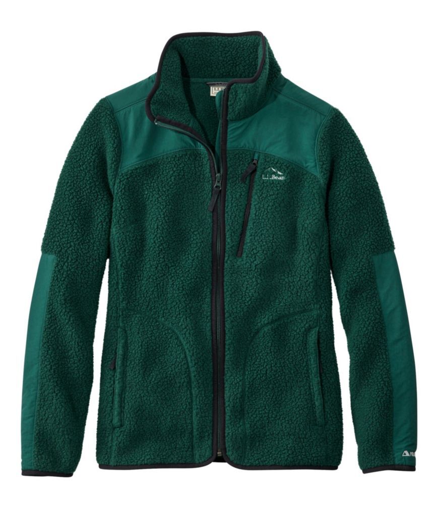 Women's Mountain Pro Polartec Fleece Jacket Black Forest Green XXS, Fleece/Nylon L.L.Bean