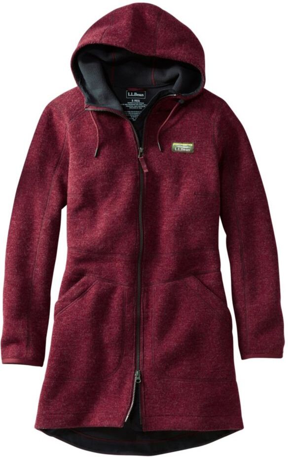 Women's WoolTek Winter Coat Burgundy Heather XXS, Wool/Nylon L.L.Bean