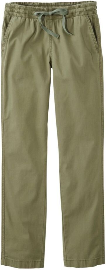 Women's Lakewashed Chino Pants, Mid-Rise Pull-On Ankle Deep Olive 16 Petite, Cotton L.L.Bean