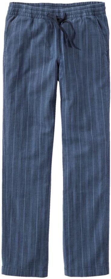 Women's Lakewashed Pull-On Chinos, Mid-Rise Tapered-Leg Chambray Ankle Pants Dark Indigo 6 Medium Tall, Cotton L.L.Bean