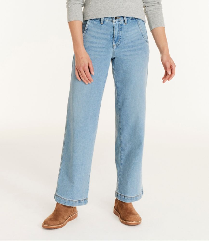 Women's 207 Vintage Jeans, High-Rise Wide-Leg Light Indigo 8, Denim L.L.Bean