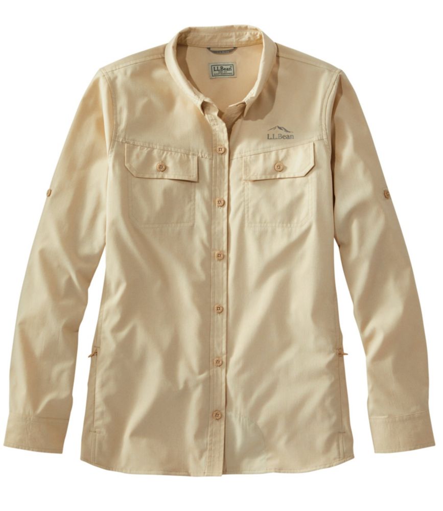 Women's Insect-Repellent Shirt, Long-Sleeve Sand Dune Extra Large, Synthetic/Nylon L.L.Bean