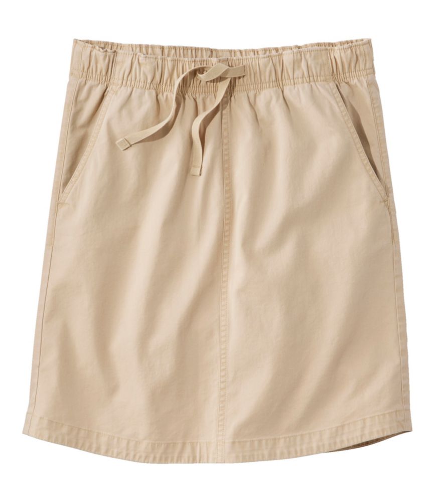 Women's Lakewashed Pull-On Skirt, Mid-Rise Boulder 16, Cotton L.L.Bean