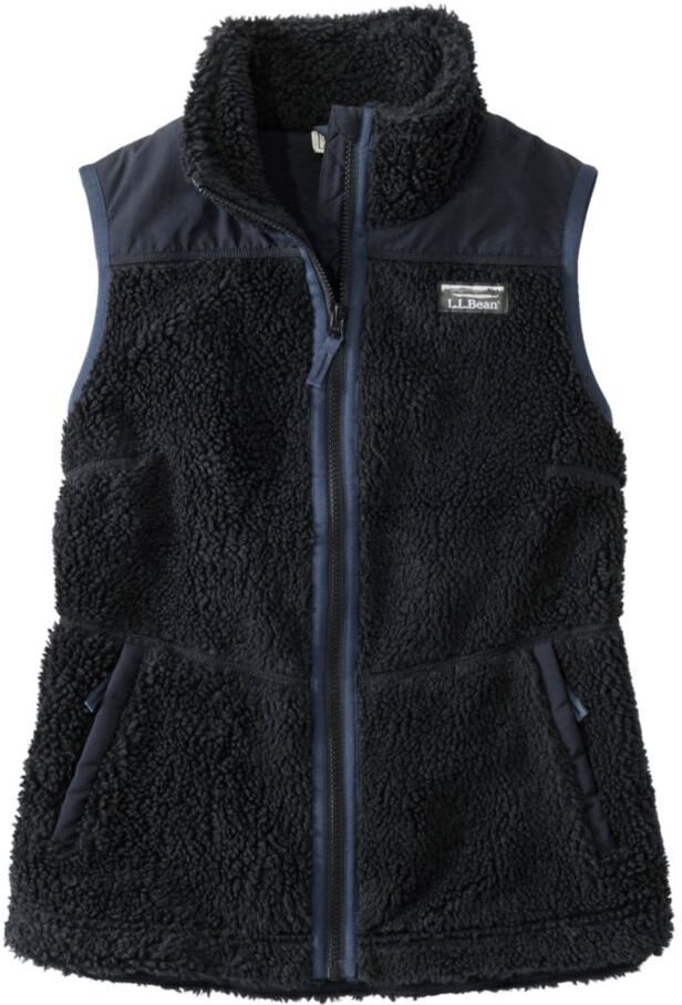 Women's Sherpa Fleece Vest Black 3X, Fleece/Nylon L.L.Bean