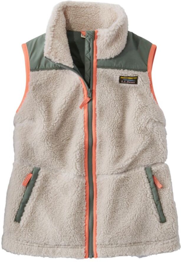 Women's Sherpa Fleece Vest Soapstone 3X, Fleece/Nylon L.L.Bean