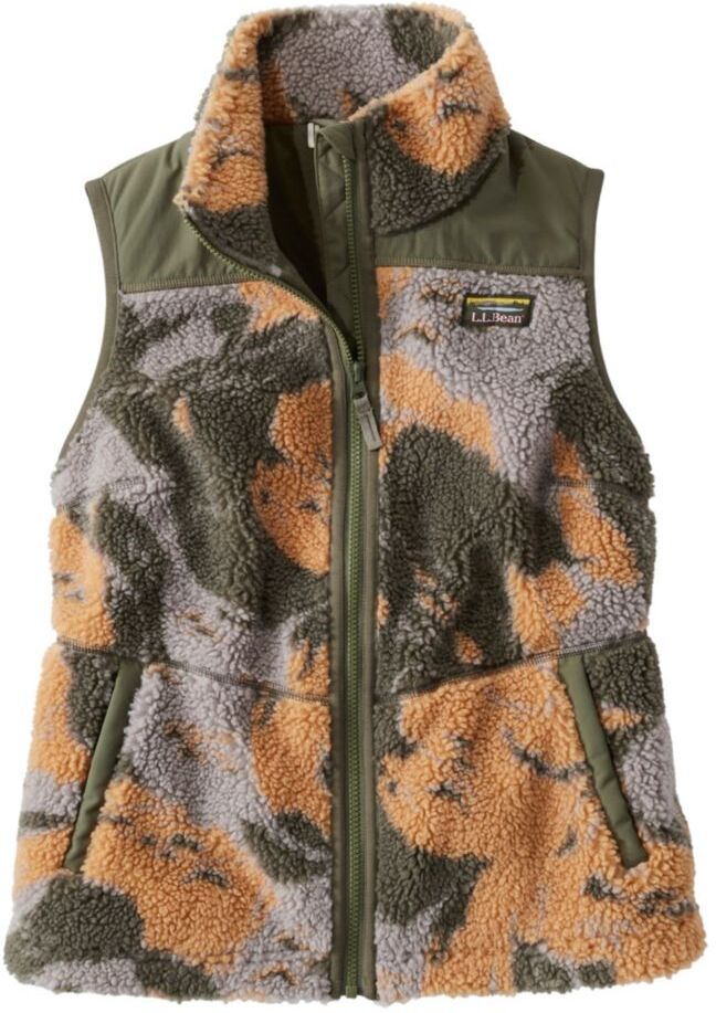 Women's Sherpa Fleece Vest, Camo Woodsmoke Camo 3X, Fleece/Nylon L.L.Bean