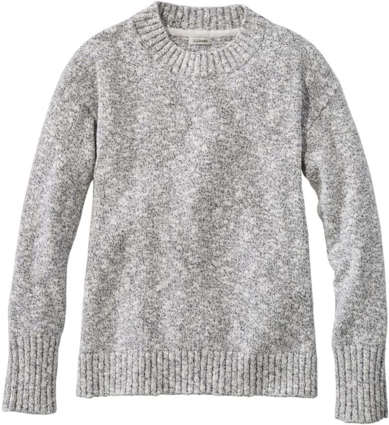 Women's Cotton Ragg Sweater, Crewneck Natural Medium, Cotton/Wool/Cotton Yarns L.L.Bean