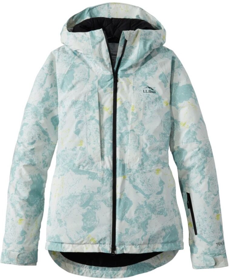 Women's Wildcat Waterproof Ski Jacket, Print Sea Salt Camo Small, Synthetic/Nylon L.L.Bean