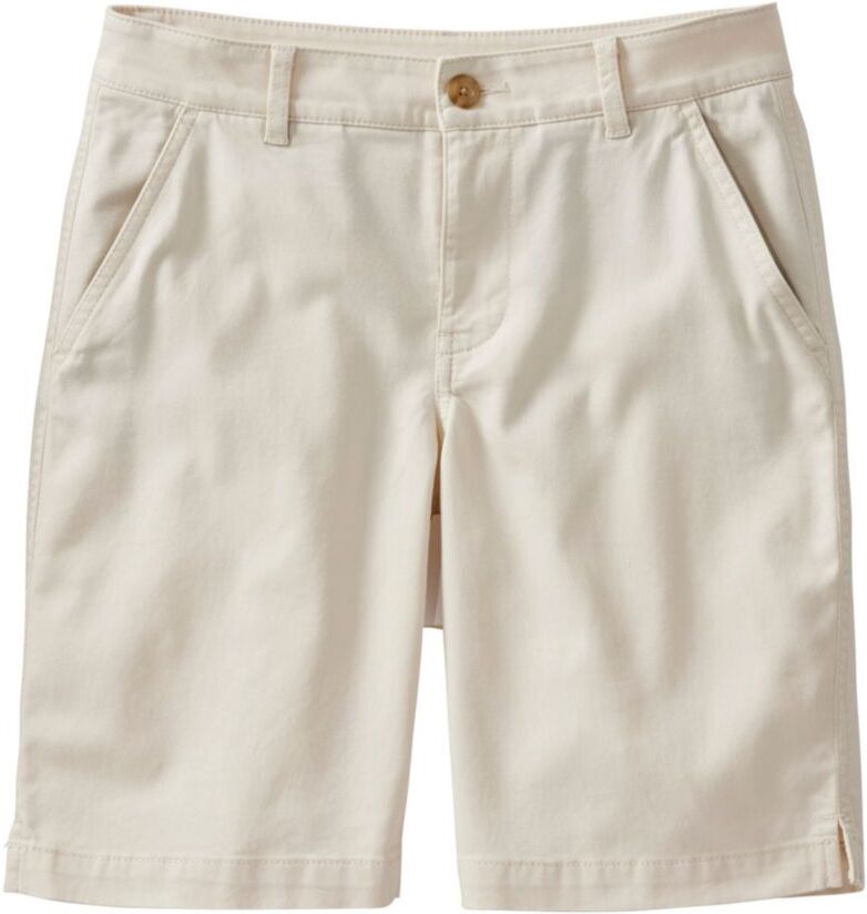 Women's Comfort Stretch Shorts, Chino Bermudas 9" Heritage Stone 12, Cotton L.L.Bean