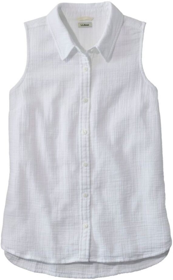 Women's Cloud Gauze Sleeveless Shirt White Medium, Cotton L.L.Bean