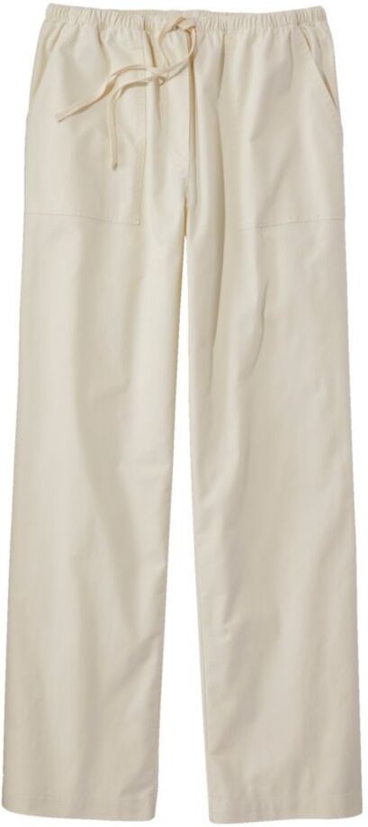 Women's Sunwashed Canvas Pants, High-Rise Straight-Leg Antique White 2X, Cotton L.L.Bean