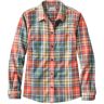 Women's Scotch Plaid Flannel Shirt, Relaxed Washed Buchanan Large L.L.Bean