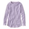 Women's Signature Cotton Fisherman Tunic Sweater Pastel Lilac Small, Cotton/Wool/Cotton Yarns L.L.Bean