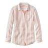 Women's Premium Washable Linen Shirt, Tunic Stripe Sunrise Pink Stripe 1X L.L.Bean