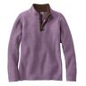 Women's Waterfowl Sweater Violet Chalk Heather Extra Small, Merino Wool/Leather L.L.Bean