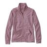 Women's Ultrasoft Sweats, Full-Zip Mock-Neck Jacket Stripe Washed Orchid/Classic Navy Extra Small, Cotton L.L.Bean