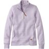 Women's Quilted Quarter-Zip Pullover Gray Lavender Extra Large, Cotton Cotton Polyester L.L.Bean