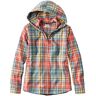 Women's Scotch Plaid Flannel Shirt, Relaxed Zip Hoodie Washed Buchanan 3X L.L.Bean