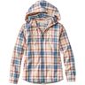 Women's Scotch Plaid Flannel Shirt, Relaxed Zip Hoodie Bean of Freeport Cream Small L.L.Bean