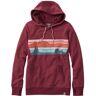 Women's Cozy Camp Hoodie Deep Port Heather Colorbars Small, Polyester Cotton Blend L.L.Bean