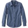 Women's Vacationland Seersucker Shirt, Long-Sleeve Soft Indigo Stripe Medium, Cotton L.L.Bean