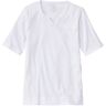 Women's Pima Cotton Tee, Notch-Neck Elbow-Sleeve Tunic White 1X L.L.Bean