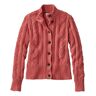 Women's Signature Cotton Fisherman Sweater, Short Cardigan Sweater Mineral Red Large, Cotton/Cotton Yarns L.L.Bean