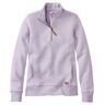 Women's Quilted Quarter-Zip Pullover Gray Lavender 2X, Cotton Cotton Polyester L.L.Bean