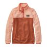 Women's AirLight Pullover, Colorblock Sunrise Peach Heather/Teak Heather Small, Polyester Synthetic L.L.Bean