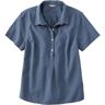 Women's Vacationland Seersucker Shirt, Short-Sleeve Popover Stripe Soft Indigo Stripe Extra Small, Cotton L.L.Bean