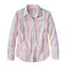 Women's Vacationland Seersucker Shirt, Long-Sleeve Plaid Sunrise Pink Check Large, Cotton L.L.Bean