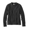 Women's Signature Cotton Fisherman Sweater, Pullover Charcoal Heather Small, Cotton/Wool/Cotton Yarns L.L.Bean