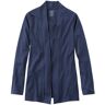 Women's Pima Cotton Open Cardigan Sweater, With Pockets Raven Blue Large L.L.Bean