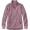 Women's Ultrasoft Sweats, Quarter-Zip Pullover Stripe Washed Orchid/Classic Navy Extra Small, Cotton L.L.Bean