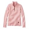 Women's Quilted Quarter-Zip Pullover Muted Rose Extra Large, Cotton Cotton Polyester L.L.Bean