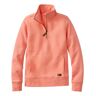 Women's Quilted Quarter-Zip Pullover Warm Coral Small, Cotton Cotton Polyester L.L.Bean