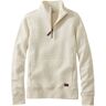 Women's Quilted Quarter-Zip Pullover Cream Extra Small, Cotton Cotton Polyester L.L.Bean